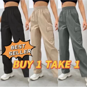 Cargo Pants/Taslan Fabric Jogger Pants with 2 pocket Free size