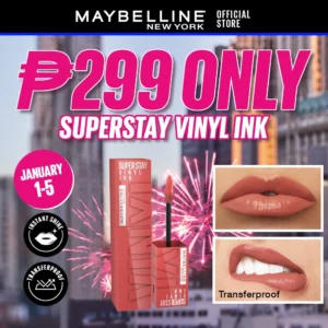 Maybelline Superstay Vinyl Ink Liquid Lipstick - 16HR Long Lasting, Transferproof, Smudgeproof