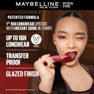 Maybelline Superstay Vinyl Ink Liquid Lipstick - 16HR Long Lasting, Transferproof, Smudgeproof - Image 3