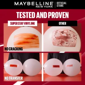 Maybelline Superstay Vinyl Ink Liquid Lipstick - 16HR Long Lasting, Transferproof, Smudgeproof - Image 6