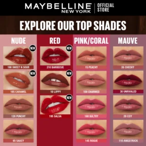 Maybelline Superstay Vinyl Ink Liquid Lipstick - 16HR Long Lasting, Transferproof, Smudgeproof - Image 9
