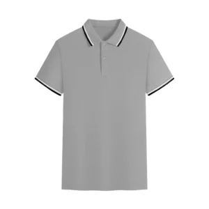 Unisex stripe polo shirt multiple color stand neck striped collar golf polo shirt for women men - Image 4
