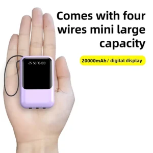 Power Bank 10000mAh Mini Powerbank Built in Cables Portable fast charging - Image 4