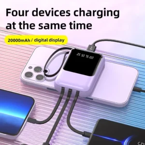 Power Bank 10000mAh Mini Powerbank Built in Cables Portable fast charging - Image 6
