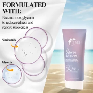 SUKEE Sunscreen UV Defense Original Sun Screen SPF50 PA Moisturizing Skin Niacinamide Sunblock - Image 5