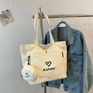 Yco Travel Large Luxury Women's Canvas Cotton Tote Bags With Compartments - Image 7